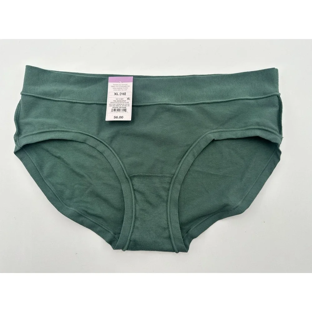 Auden 4-Way Stretch Hipster Panties‎ NWT Size XL Teal Green